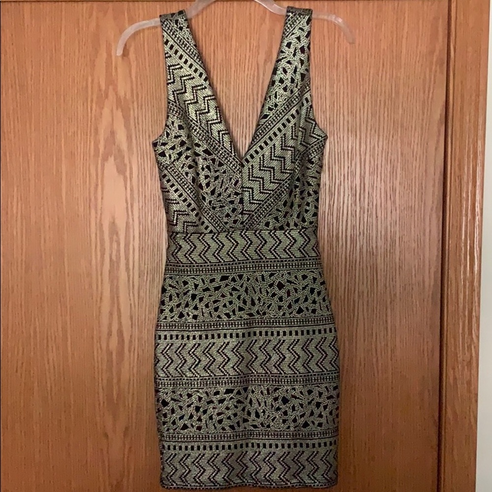 Black and Gold Formal Dress